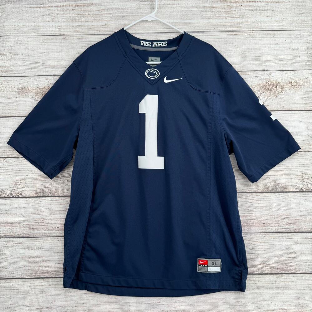 Nike Penn State Nittany Lions #1 Football Jersey Adult XL Navy Blue White Team